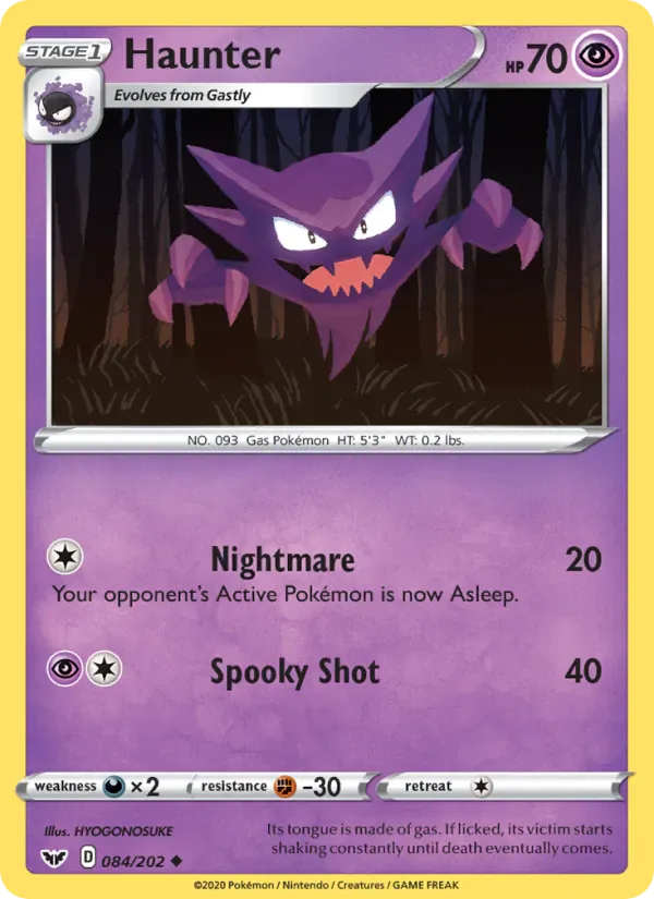 Haunter 84/202 from Sword & Shield