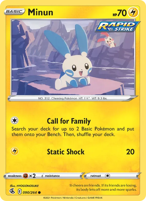 Minun 90/264 from Fusion Strike