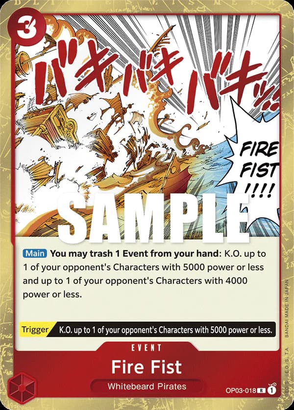 Fire Fist OP03-018 Standard printing