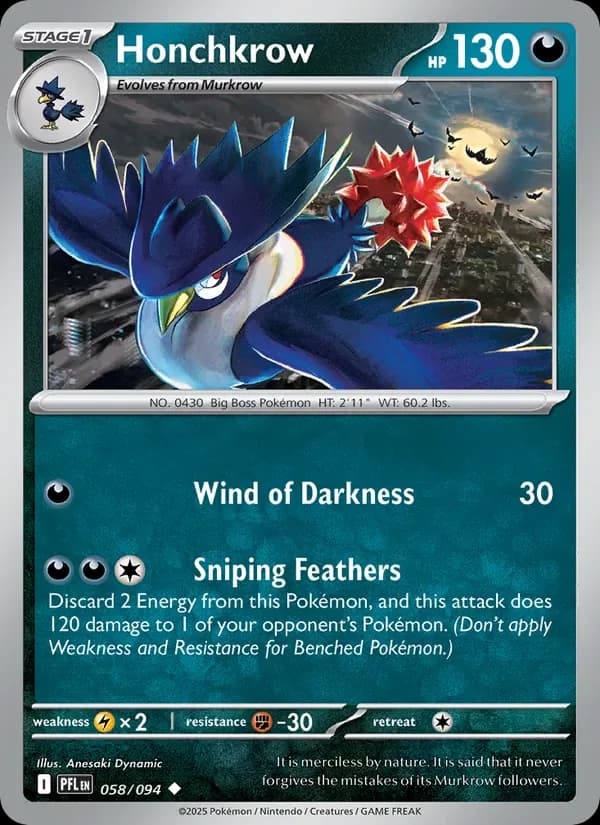 Honchkrow 058/94 from Phantasmal Flames