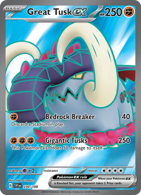 Great Tusk ex 230/198 from Scarlet & Violet Base Set