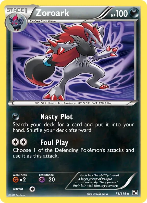 Zoroark 71/114 from Black & White