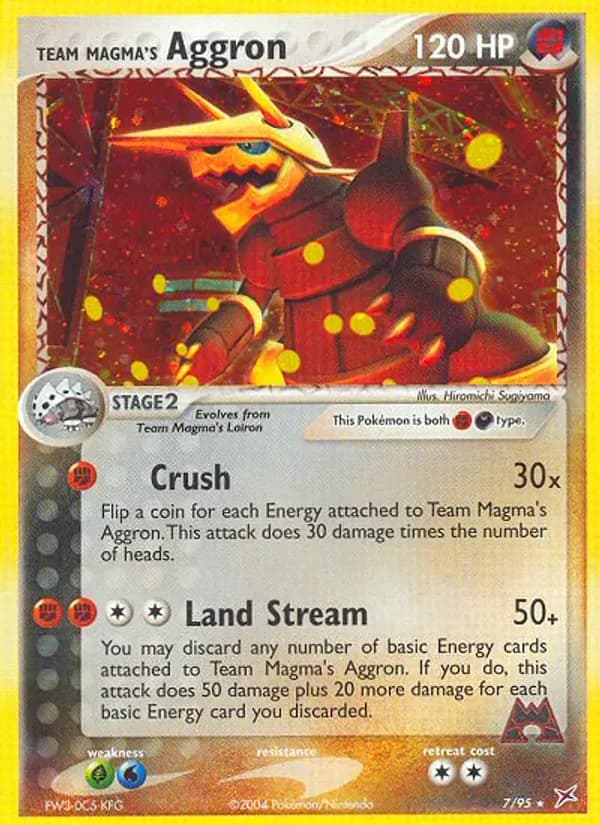 Team Magma's Aggron 7/95 from EX Team Magma vs Team Aqua