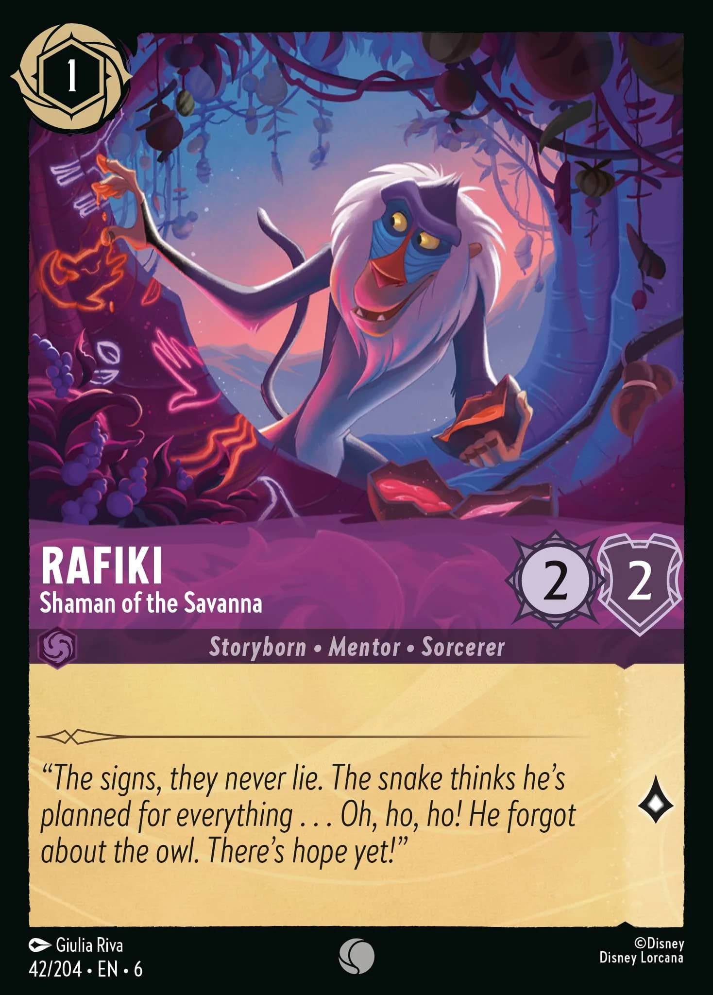 Rafiki - Shaman of the Savanna 42/204 from Azurite Sea