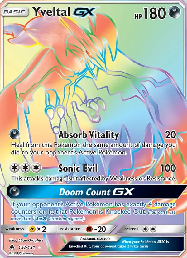 Yveltal GX 137/131 from Forbidden Light