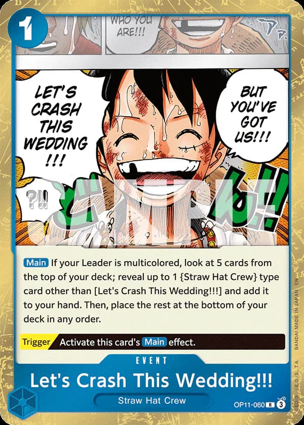 Let's Crash This Wedding!!! OP11-060 Standard printing