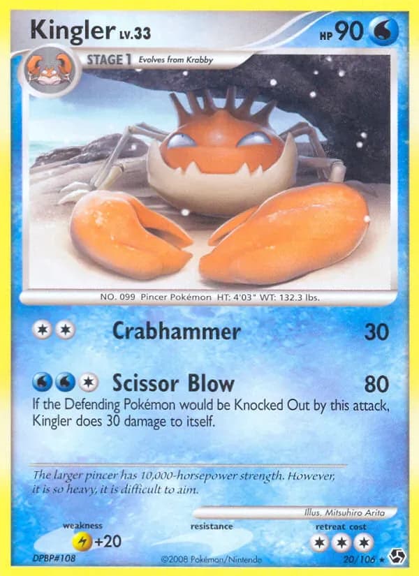 Kingler 20/106 from Great Encounters