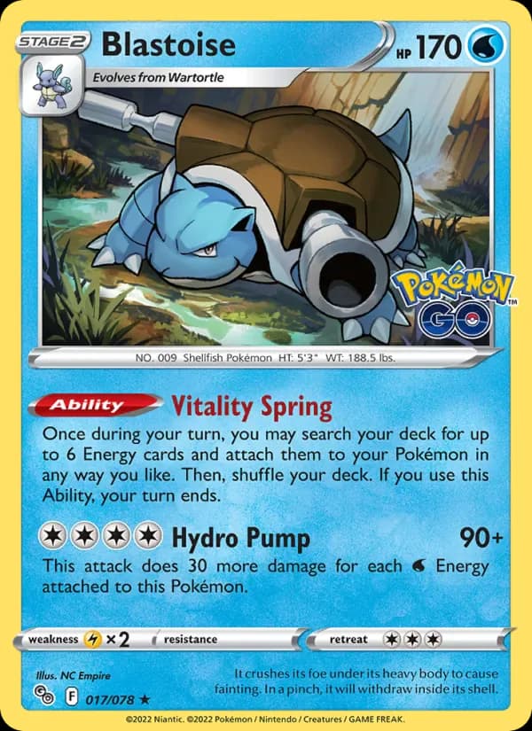 Blastoise 017/78 from Pokemon GO