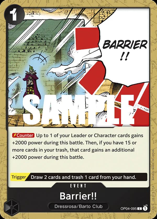 Barrier!! OP04-095 Standard printing