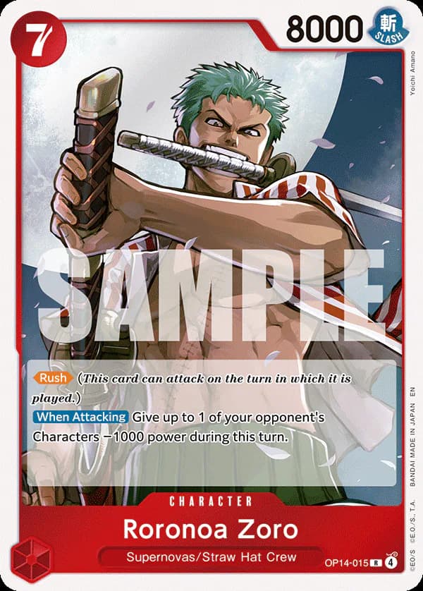Roronoa Zoro OP14-015 Standard printing
