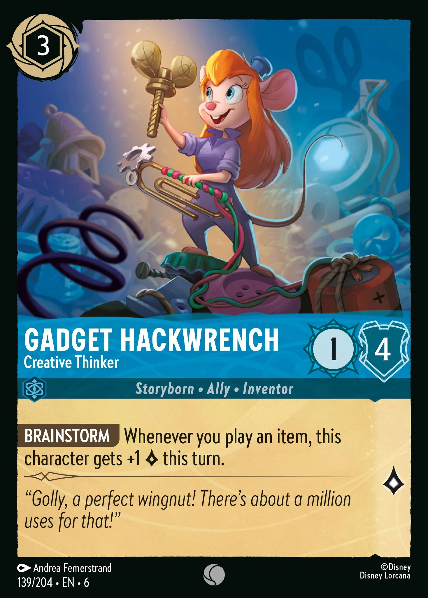 Gadget Hackwrench - Creative Thinker 139/204 from Azurite Sea