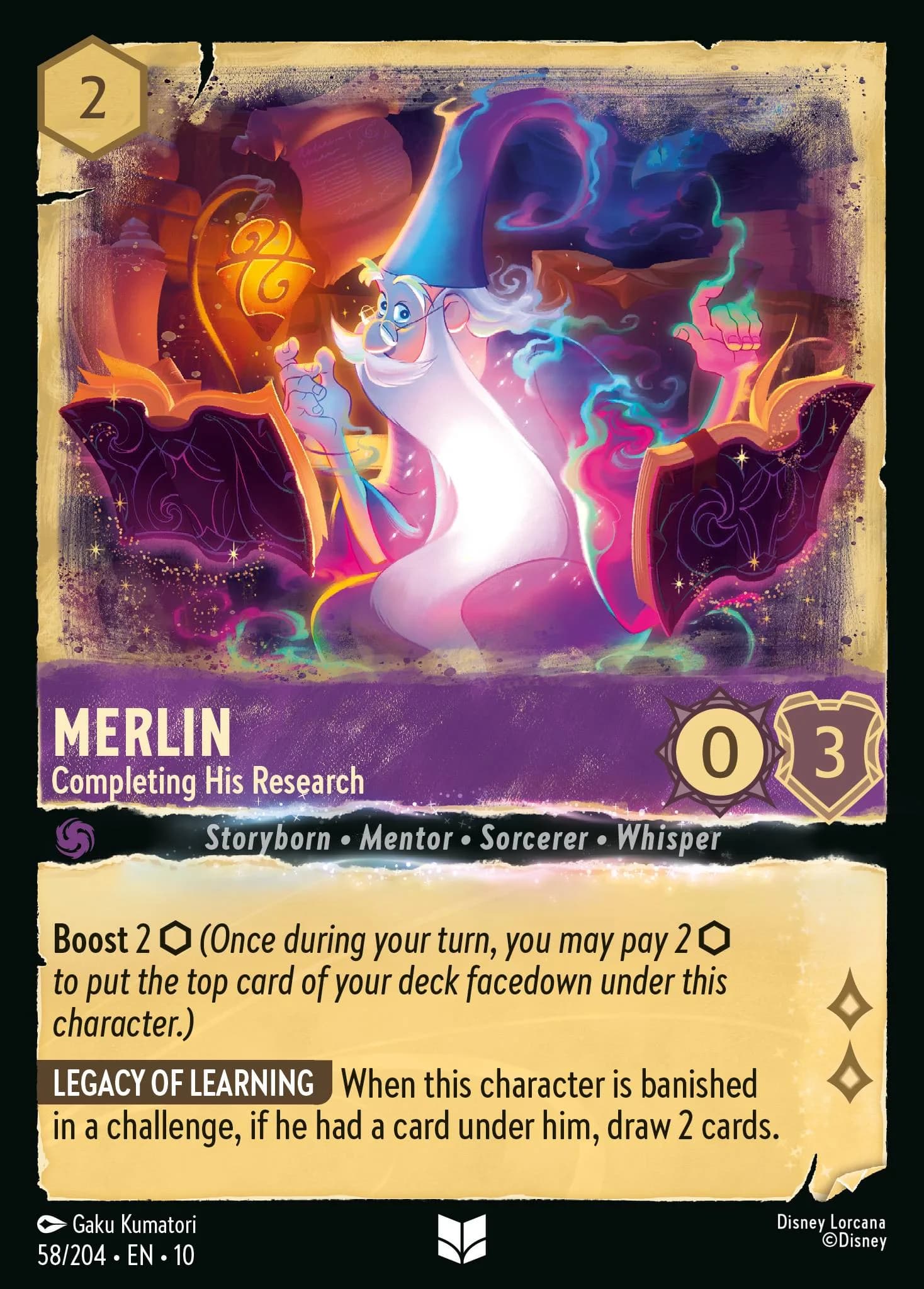 Merlin - Completing His Research 58/204 from Whispers in the Well