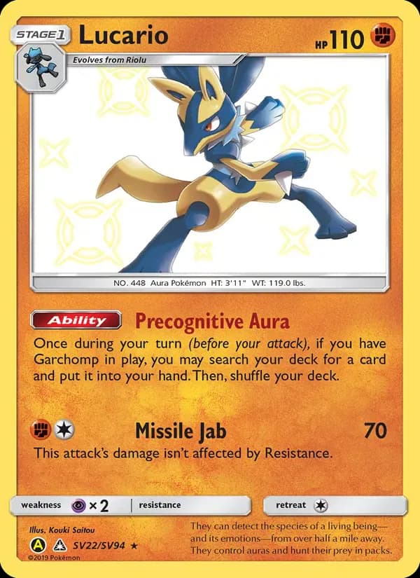 Lucario SV22/SV94 from Hidden Fates