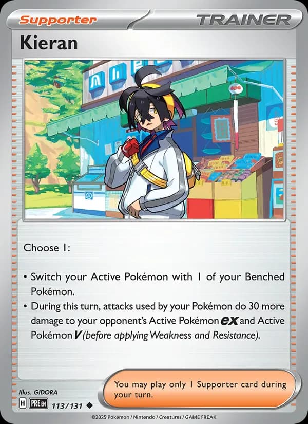 Kieran 113/131 from Prismatic Evolutions