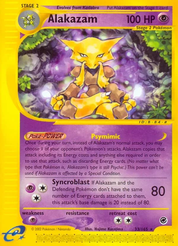 Alakazam 33/165 from Expedition Base Set