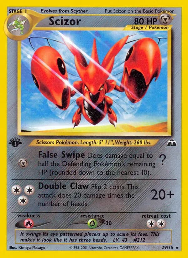 Scizor 29/75 from Neo Discovery