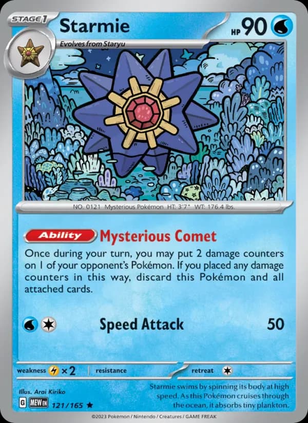 Starmie 121/165 from Pokemon 151
