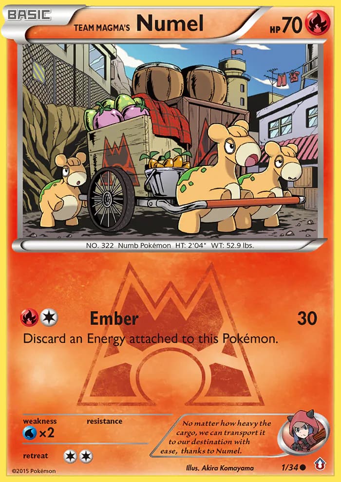 Team Magma's Numel 1/34 from Double Crisis