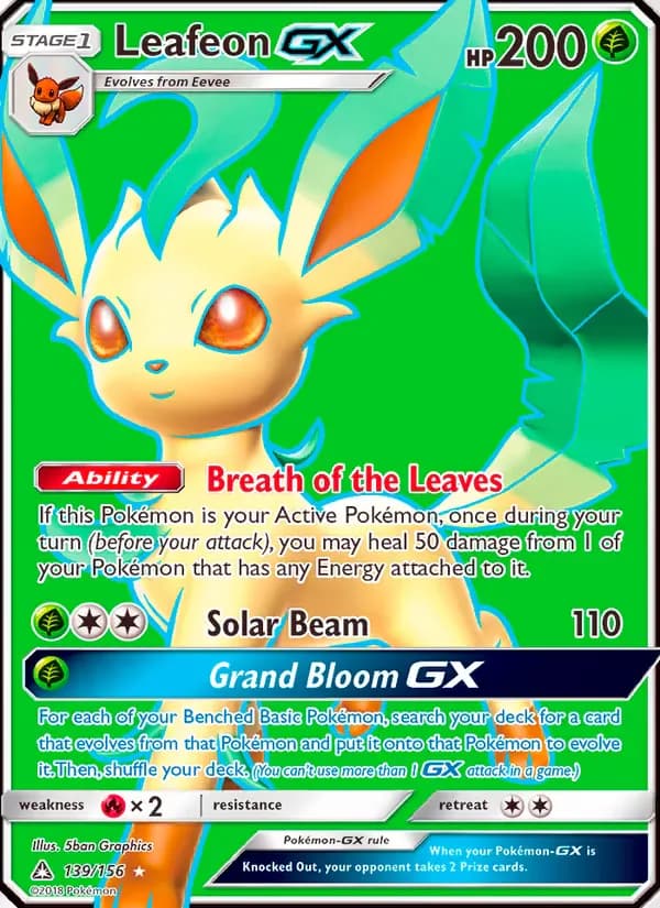 Leafeon GX 139/156 from Ultra Prism