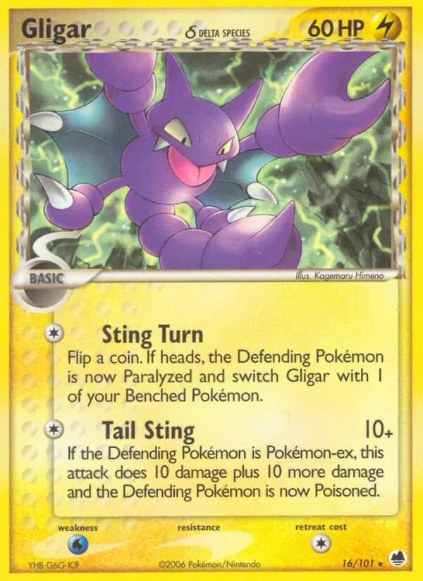 Gligar δ 16/101 from EX Dragon Frontiers