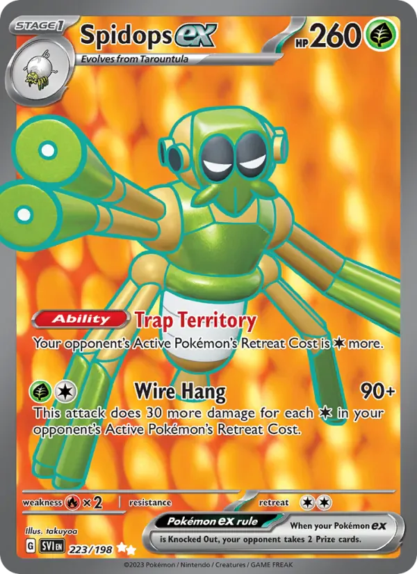 Spidops ex 223/198 from Scarlet & Violet Base Set