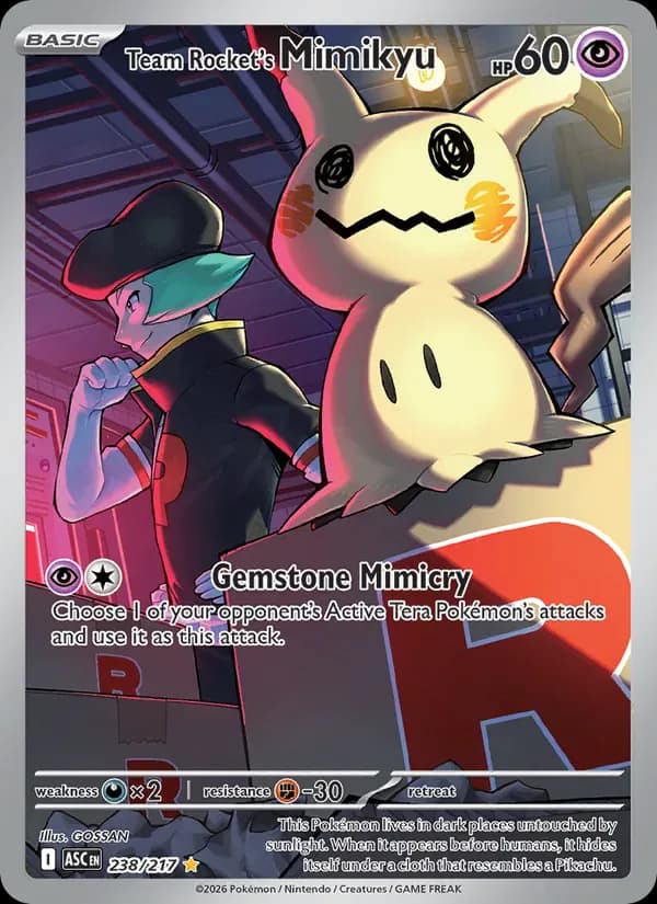 Team Rocket's Mimikyu 238/217 from Ascended Heroes