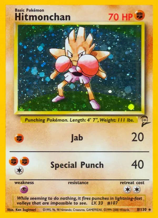 Hitmonchan 8/130 from Base Set 2