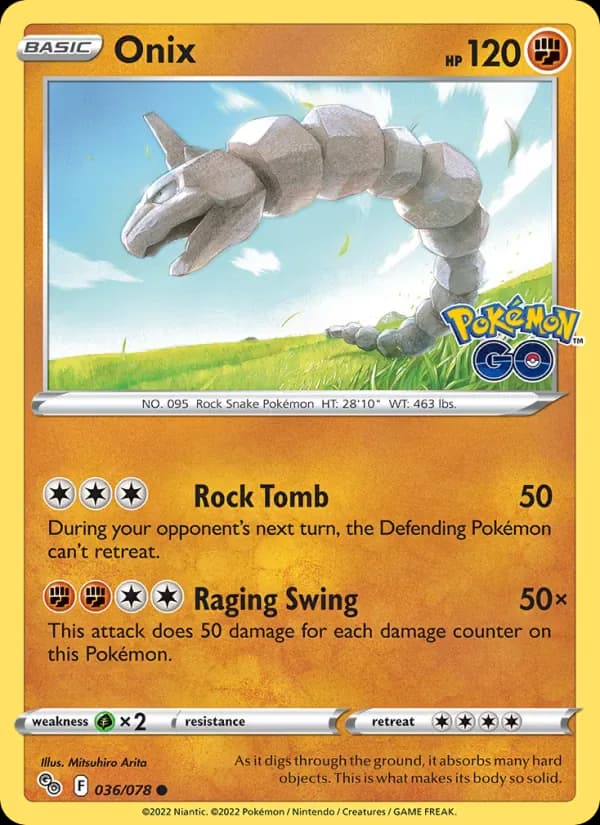 Onix 036/78 from Pokemon GO
