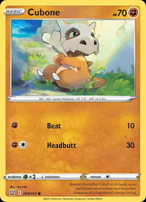 Cubone 69/163 from Battle Styles