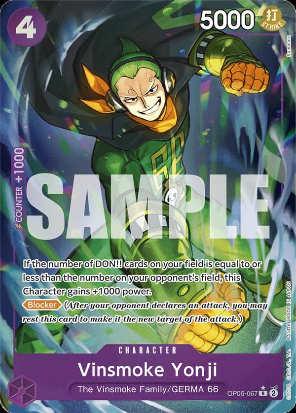 Vinsmoke Yonji OP06-067 Official alternate printing 3