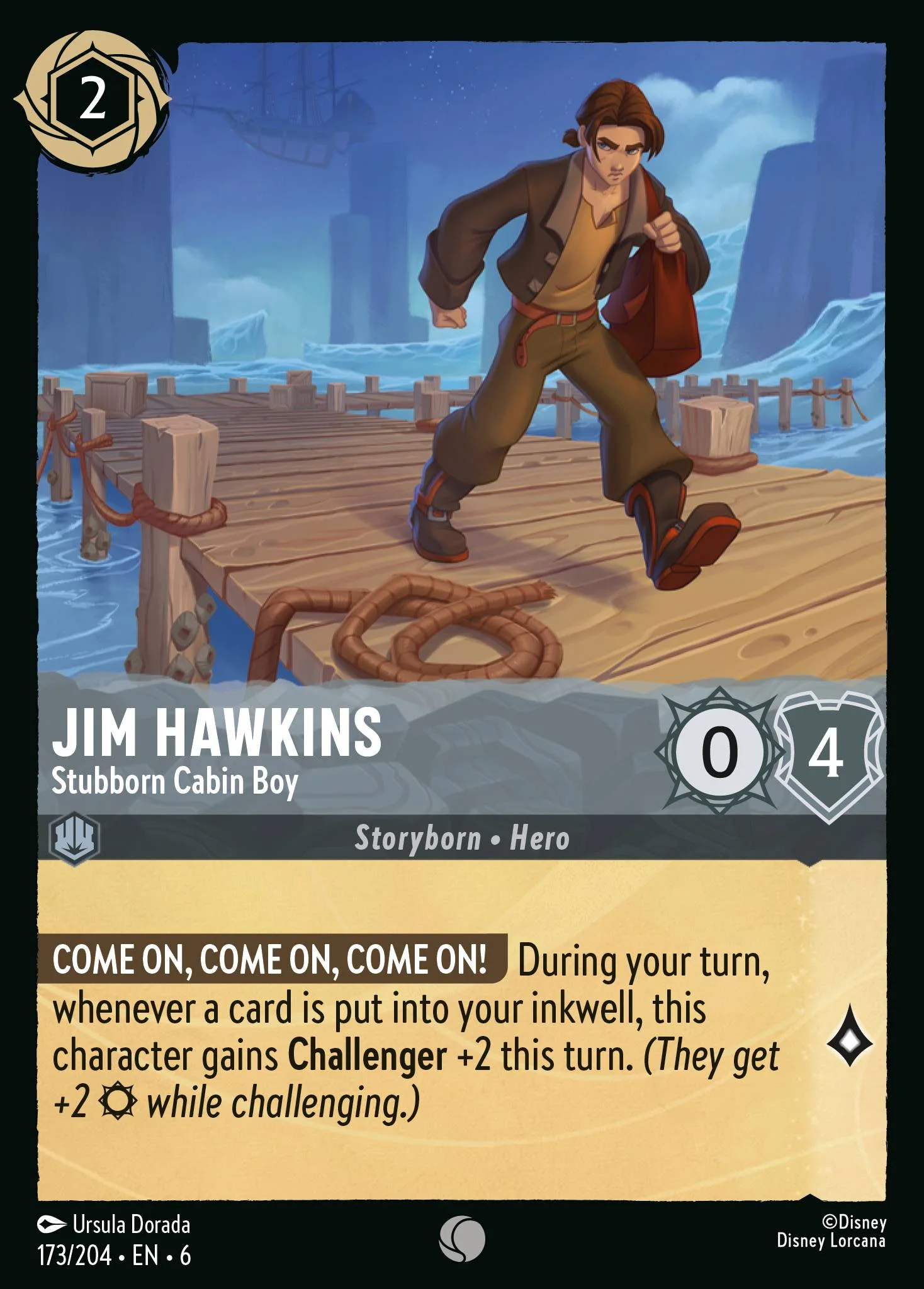 Jim Hawkins - Stubborn Cabin Boy 173/204 from Azurite Sea
