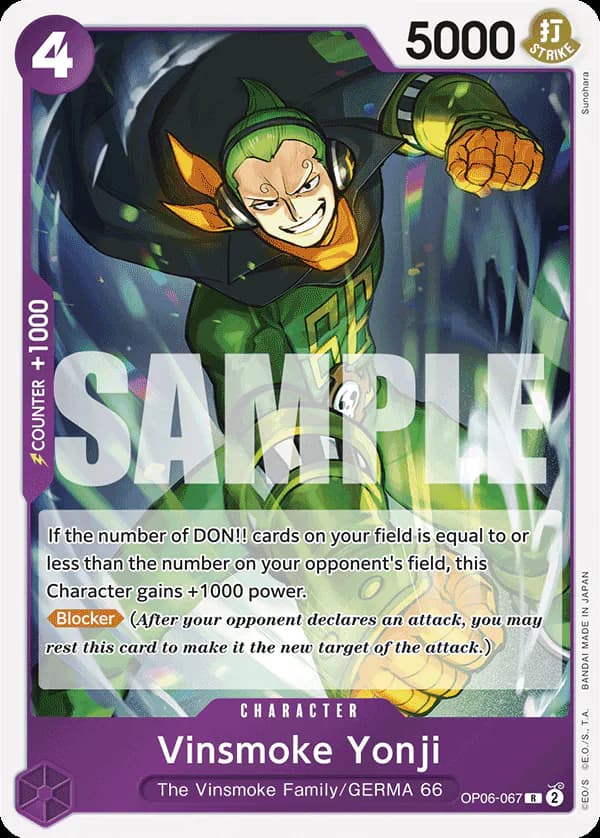 Vinsmoke Yonji OP06-067 Official alternate printing r1