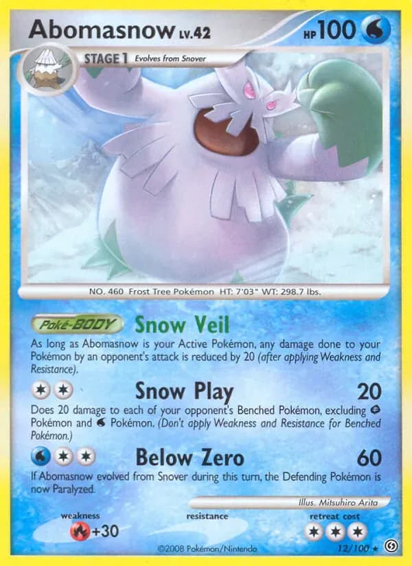 Abomasnow 12/100 from Stormfront
