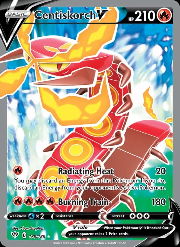 Centiskorch V 179/189 from Darkness Ablaze
