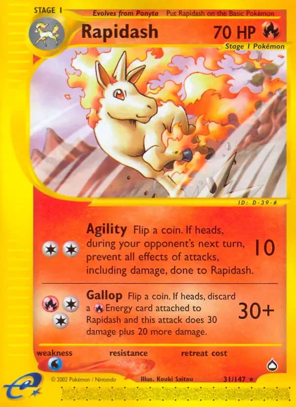 Rapidash 31/147 from Aquapolis