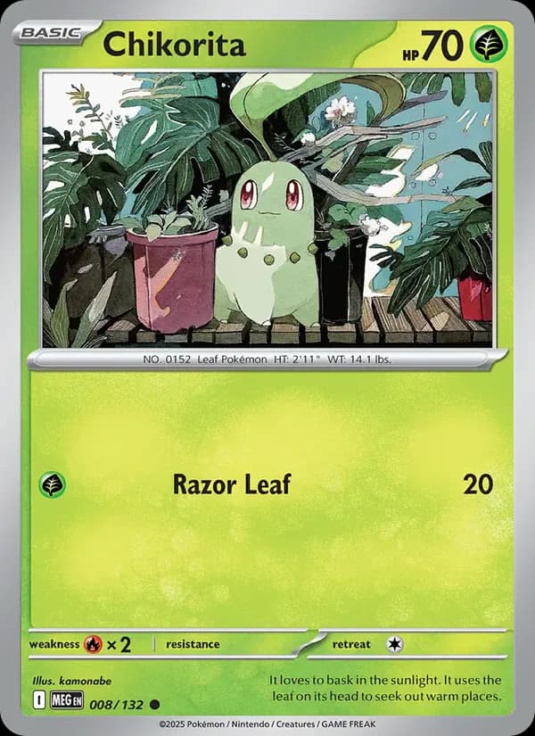 Chikorita 008/132 from Mega Evolution