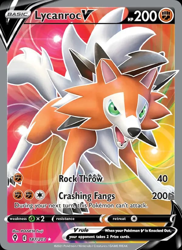 Lycanroc V 187/203 from Evolving Skies
