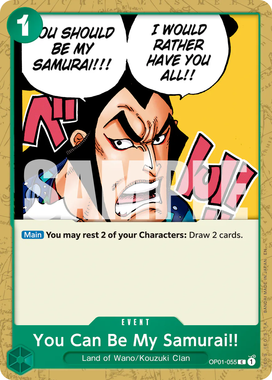 You Can Be My Samurai!! OP01-055 Official alternate printing r1