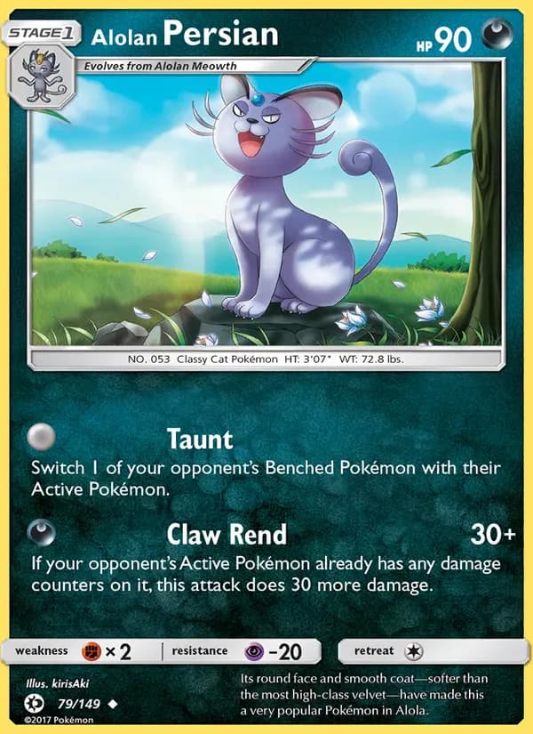 Alolan Persian 79/149 from Sun & Moon Base Set