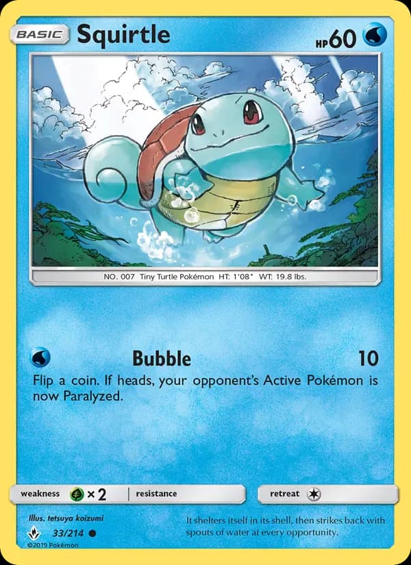 Squirtle 33/214 from Unbroken Bonds