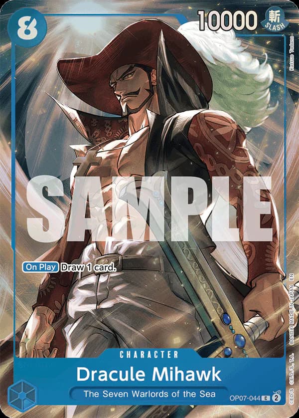 Dracule Mihawk OP07-044 Official alternate printing 1