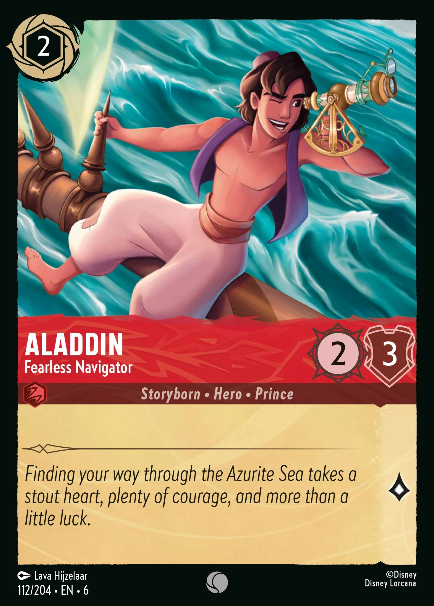 Aladdin - Fearless Navigator 112/204 from Azurite Sea