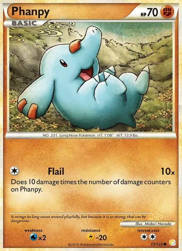 Phanpy 77/123 from HeartGold & SoulSilver