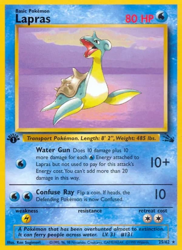 Lapras 25/62 from Fossil