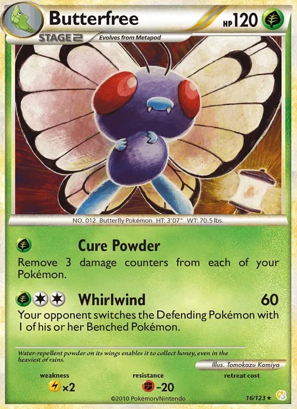 Butterfree 16/123 from HeartGold & SoulSilver