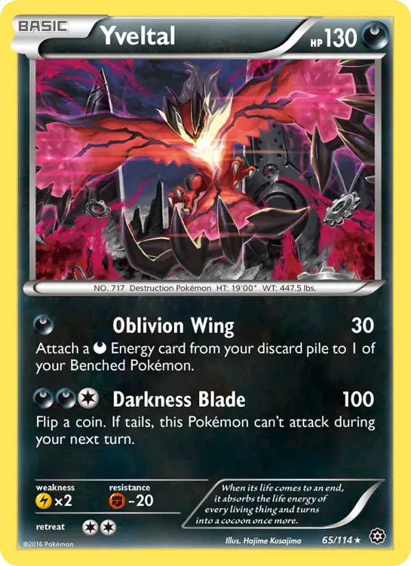 Yveltal 65/114 from Steam Siege