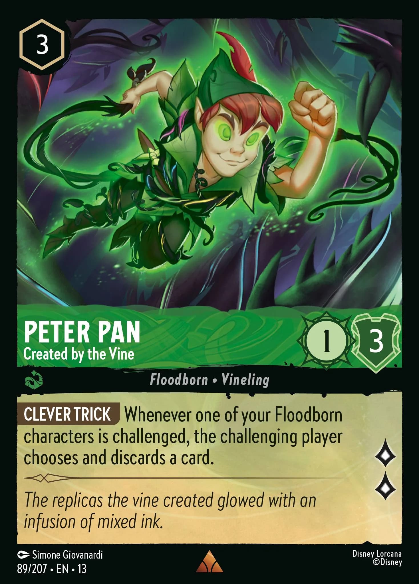 Peter Pan - Created by the Vine 89/207 from Attack of the Vine!