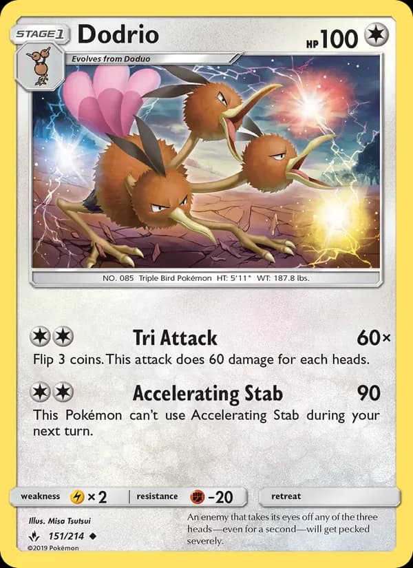 Dodrio 151/214 from Unbroken Bonds