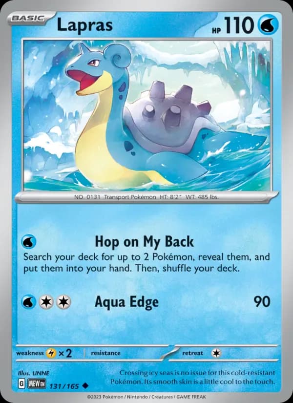 Lapras 131/165 from Pokemon 151
