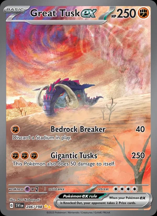 Great Tusk ex 246/198 from Scarlet & Violet Base Set